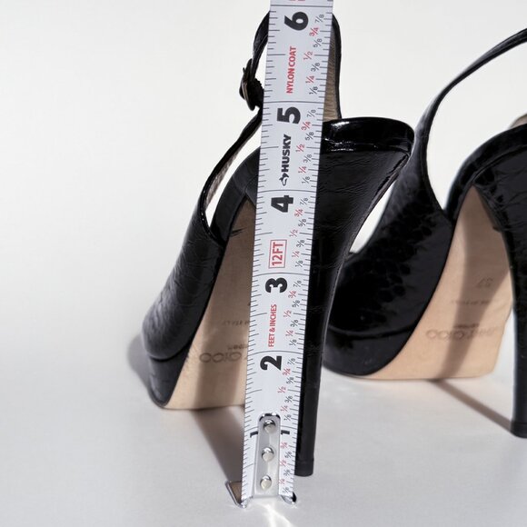 Jimmy Choo Clue Peep Toe Platform Slingback Pumps - Picture 6 of 8